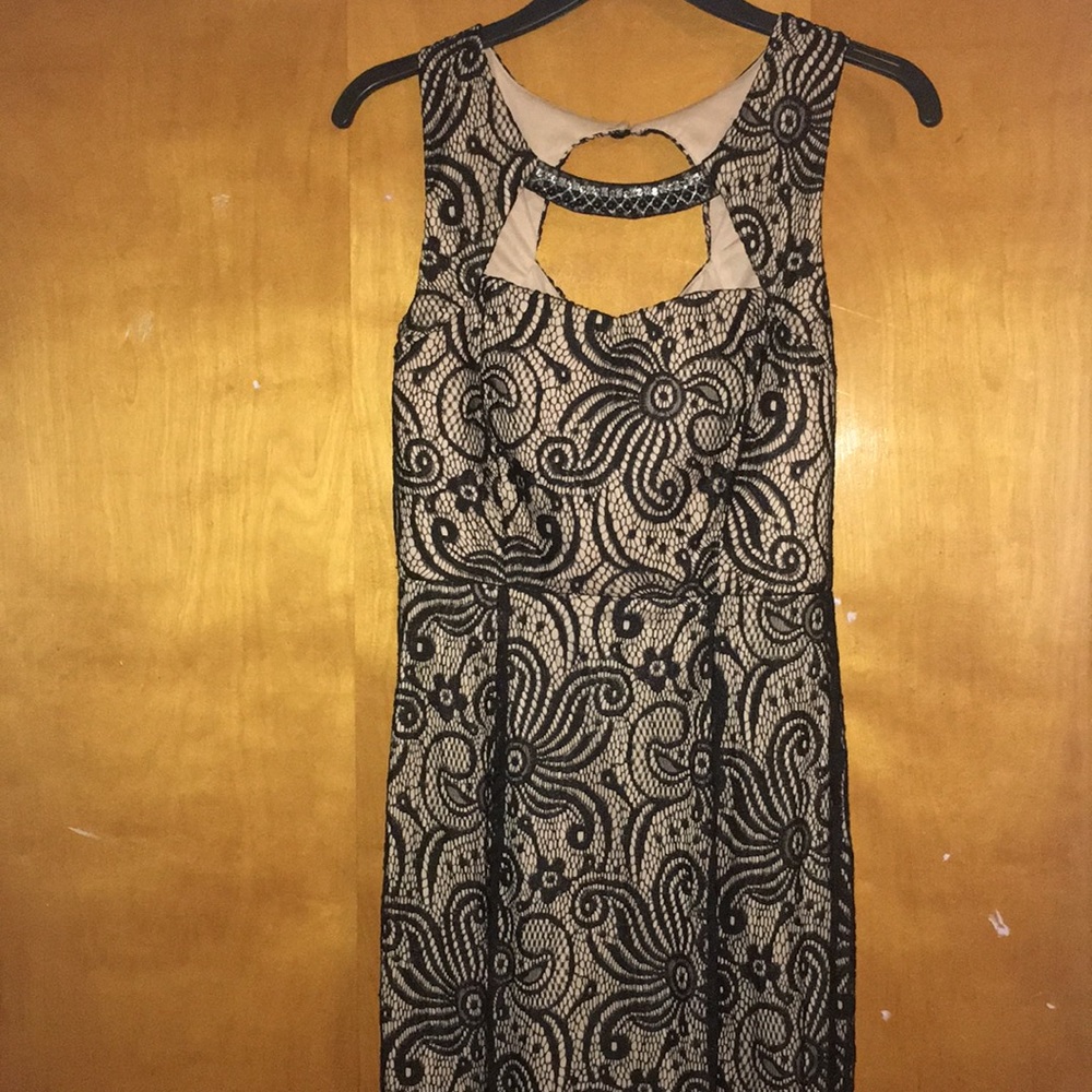 Sweet Storm Black/Nude dress